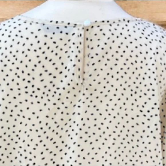 Shein Cream Black Polka Dot Top - Picture 7 of 9